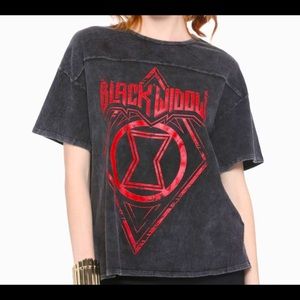 Black Widow Acid Wash Tee | Black Widow Graphic Tee
